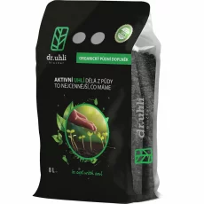 Biochar 8 l, aktivní uhlí do půdy, paleta 96 ks po 162 Kč